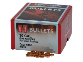 Hornady 7070 Crimp-On Gas Checks - 30 Cal Cast Bullets, 1000 Count