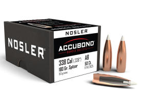 Nosler AccuBond 338 Caliber 180 Gr Spitzer Point Boat Tail