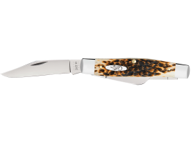 Case® - 00204 - Stockman™ 3.30" Folding Clip Point/Pen/Sheepsfoot Plain Amber Knife