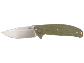 CRKT® - 2471 - Butte Deadbolt® 3.36" Folding Drop Point Plain Green Knife