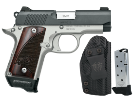 Kimber® - 3300256 - Micro 9 Two Tone 9mm Luger 3.15" Semi Auto 7+1 Black Silver Pistol