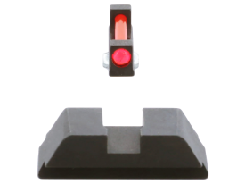 AmeriGlo Range Sight Set for Glock Red Fiber Optic Front