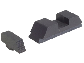 AmeriGlo Range Series Sight Set for Glock Black Serrated Target