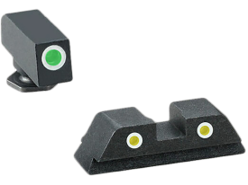 AmeriGlo Classic Tritium Sight Set for Glock Black Steel Frame