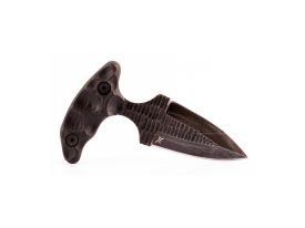 Stroup SD1 Fixed Blade Knife - 2.5" 1095 Carbon Steel, Black Acid Etch