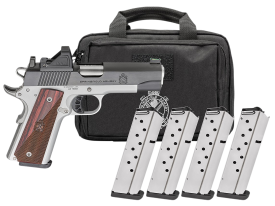 Springfield Armory - PX9118LAOSPAC - 1911 Ronin AOS 45 ACP 4.25 Semi Auto 8+1 Blued Satin Aluminum Pistol