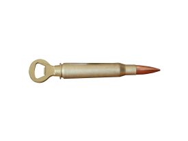 CLG-R1016 50 Caliber Bullet Bottle Opener - Real Bullet Shell, Gold Finish
