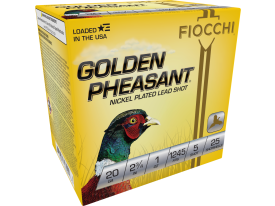 Fiocchi 20 Gauge 2.75 1 oz 5 Shot Nickel-Plated Lead 1245 fps Ammo