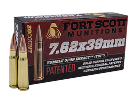 Fort Scott TUI 7.62x39mm 117 Gr SCS 20 Rounds Ammo