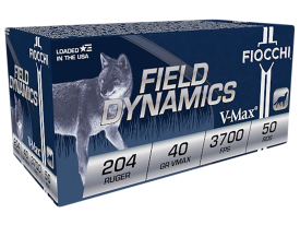 Fiocchi Field Dynamics 204 Ruger 40 Gr Hornady V Max Ammo