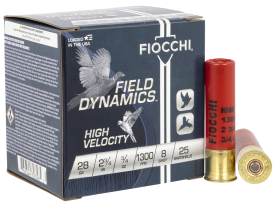 Fiocchi Field Dynamics 28 Gauge 2.75 3/4 oz 8 Shot Ammo