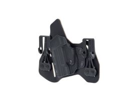 422002BK-L Blackhawk Leather Tuckable Pancake Holster, Black, Left Handed