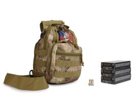 Speer Gold Dot 380 ACP 90 Gr Gold Dot HP w/ RTAC Tactical Sling Pack (Desert Python) (150 Rounds)