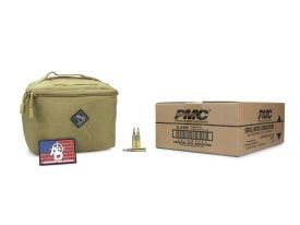 PMC X-TAC 5.56 NATO 62 Gr Green Tip LAP (Case) w/ Ammo Pouch