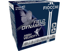 Fiocchi 20 Gauge 3 1-1/4 oz 6 Shot 1200 fps Ammo