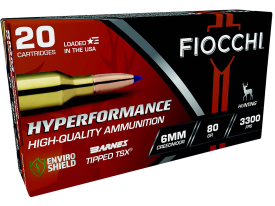 Fiocchi Hyperformance 6mm Creedmoor 80 Gr Barnes Tipped TSX Ammo