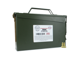 Sportsman's Select Remanufactured 9mm 115 Gr FMJ 1000 Rounds in Heavy Duty Ammo Can