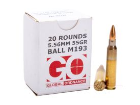 Global Ordnance 5.56x45mm NATO 55gr Full Metal Jacket Ammunition