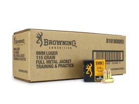Browning Training & Practice 9mm 115 Gr FMJ (Case)
