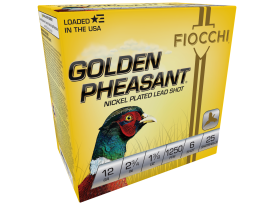 Fiocchi 12 Gauge 2.75 1-3/8 oz 6 Shot Nickel-Plated Lead 1250 fps Ammo