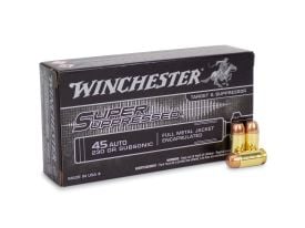 SUP45  Winchester Super Suppressed 45 ACP 230 Grain FMJ