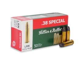 SB38A Sellier & Bellot 38 Special 158 Gr FMJ 50 Round Box