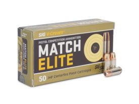E9MMA3-COMP-50 Sig Sauer Match Elite 9mm 147 Grain V-Crown JHP