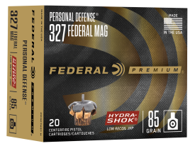 Federal Premium Hydra-Shok 327 Federal Mag 85 Grain Jacketed Hollow Point