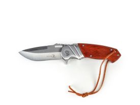 Elk Ridge Ballistic Assisted Opening Drop Folding Pocket Knife (Brown Pakkawood)