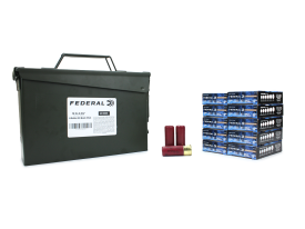 Federal PS 12 Gauge 2-3/4 9 Pellet 00 Buck Shot 50 Rounds In Ammo Can