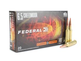 Federal Fusion Tipped Rifle 6.5 Creedmoor 140 Gr Bonded Polymer Tip