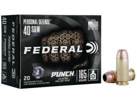 Federal Personal Defense Punch 40 S&W 165 Grain JHP PD40P1 Ammo Buy