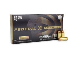 Federal Gold Medal, 40 S&W, FMJ, full metal jacket, 40 cal ammo, ammo for sale, 40 cal fmj, fmj ammo, Federal ammo, Ammunition Depot