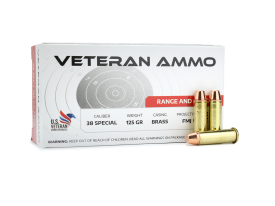 Hyperion Munitions Veteran Ammo .38 Special 125 Gr FMJ (Box)