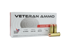 Hyperion Munitions Veteran Ammo .44 Magnum 240 Gr FMJ (Box)