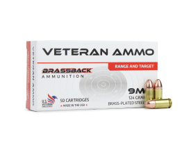 Hyperion Munitions Veteran Ammo 9mm 124 Gr FMJ (Box)