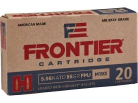 Hornady Frontier Military Grade 5.56x45mm NATO 55 Grain FMJ (Box)
