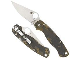 Spyderco C81GPCMO2 Para-Military2 Folder 3.4" CPMS30V Flat Ground Plain G10 Camo