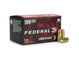 Federal American Eagle 9mm for Sale, Buy 115 Gr FMJ Ammo, Best Price 9mm FMJ, Federal American Eagle Reviews, 9mm Target Shooting Ammo, Bulk 9mm Ammunition, Ammunition Depot