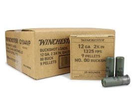Winchester Military Grade 12 Ga 2.75" 9 Pellets 00 Buck Shot Value Pack Bulk