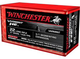 Winchester Varmint HE 22 LR 37 Grain Hollow Point S22LRFSP Ammo Buy