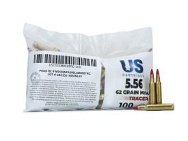 US Cartridge 5.56 62 Gr M856 Tracer (100 Rounds)
