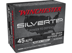 W45AST-CASE Winchester Silvertip 45 ACP 185 Grain JHP