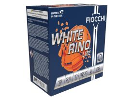 Fiocchi White Rhino Lite, 12 Gauge, 8 shot, 12 gauge ammo, ammo for sale, 12 gauge ammo, Ammunition Depot