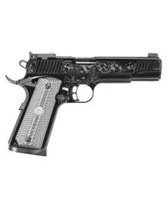 Eaa Mc1911 45 ACP 5 8+1 Black Chrome Engraved 390098