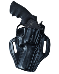 Galco Combat Master Black Leather Right Hand Revolver Belt Holster - 1.75 CM118B
