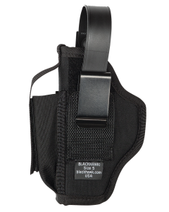 Blackhawk Multi-use Ambidextrous Black Textured Cordura Nylon Pistol Holster Combo 40AM05BK