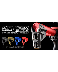 Strike STRIKEPITRED Pit Viper Stock Red Aluminum AR Platforms