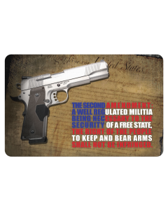 TekMat TEKR172AMEND Right To Bear Arms Cleaning Mat 2nd Amendment Illustration 11 x 17