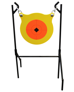 Birchwood Casey World of Targets 9.50 Boomslang Steel Gong Target with Stand  (Orange/Yellow)